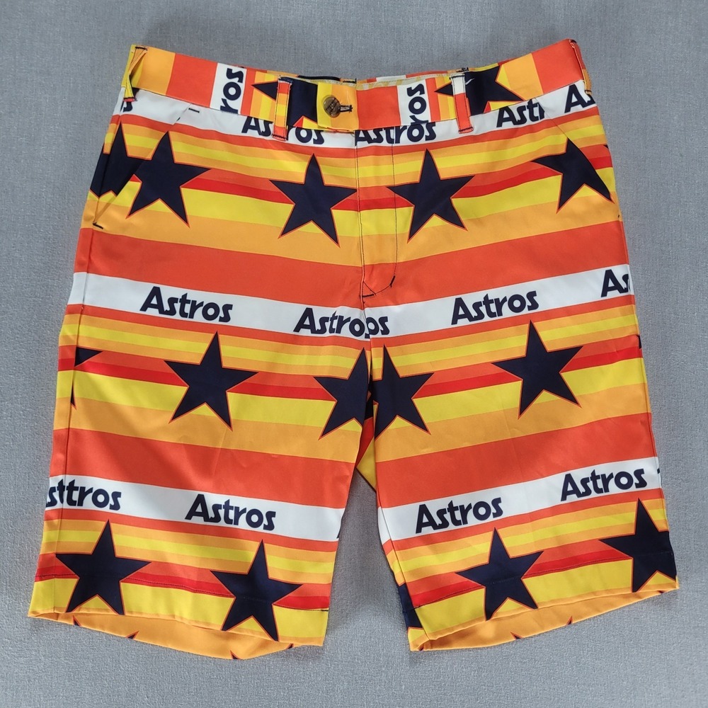 Houston Astros Shorts by Loudmouth Golf Mens 34 Cooperstown Collection